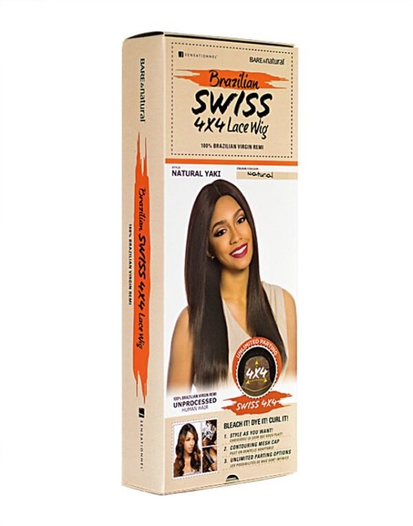 Bare & Natural HD Wig - 4x4 Natural Yaki - Image 2